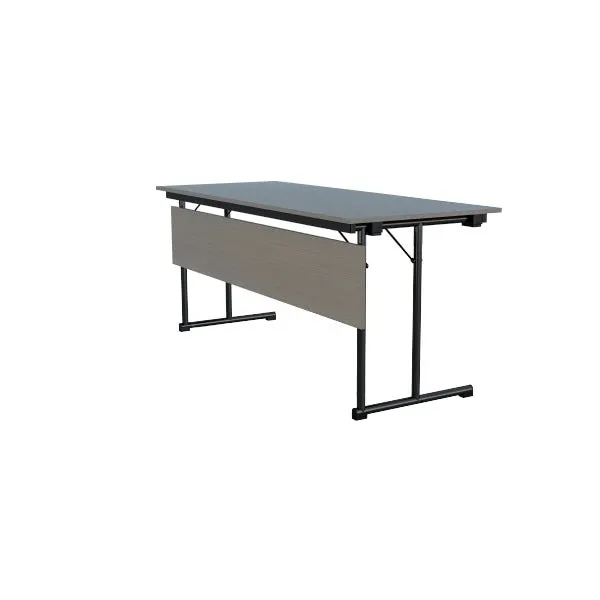 Ash Classroom Rectangle Table L 120 x W 60 x H 75 cm, MDF Laminated Table Tops With Black Metal Folding Legs.