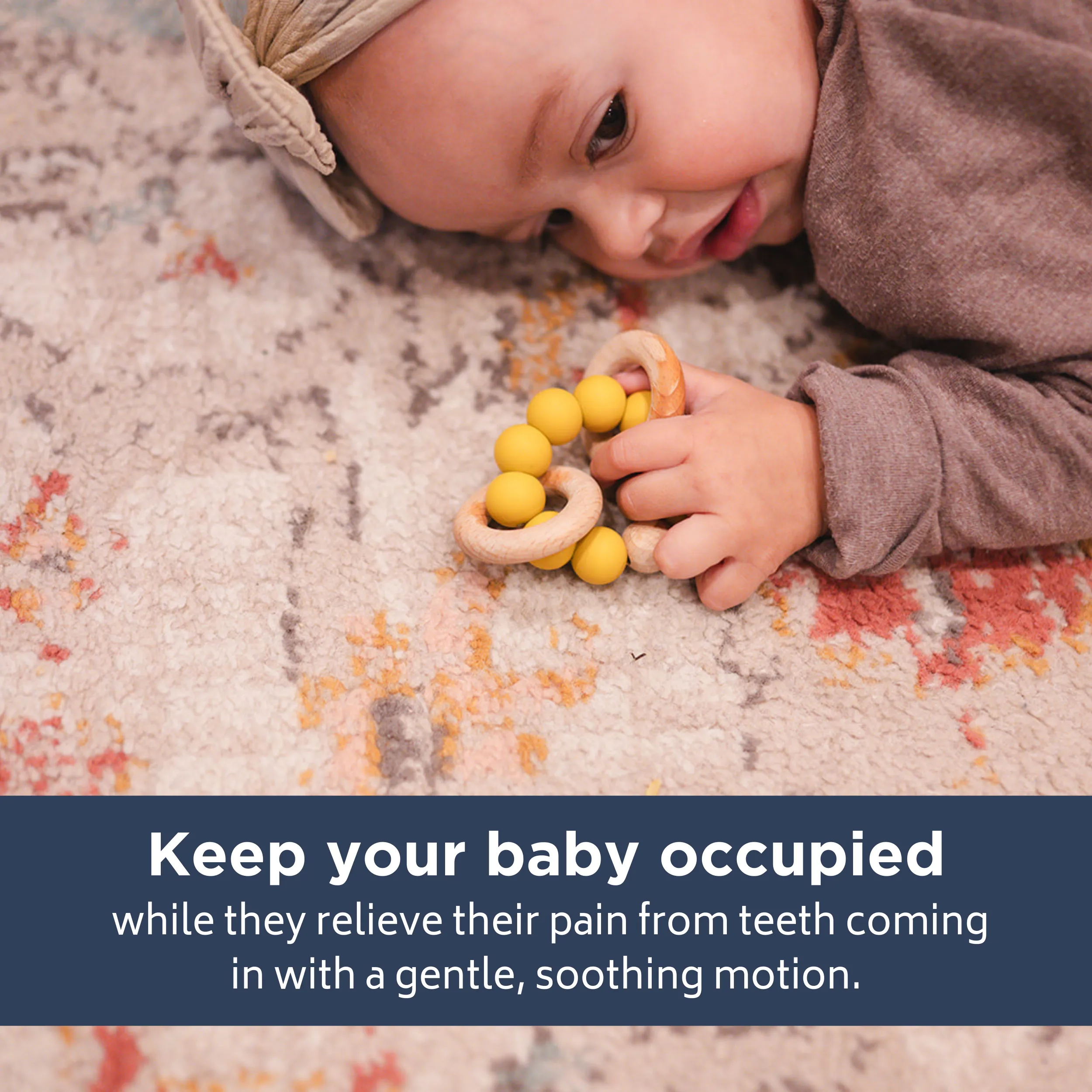 Babeehive Goods Apricot Teething Ring