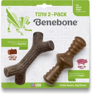 Benebone Tiny  Maplestick/Zaggler 2-Pack, Dog Toy