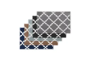 Bibb Home 1-2 Pack Trellis Micro Shag Bath Rugs
