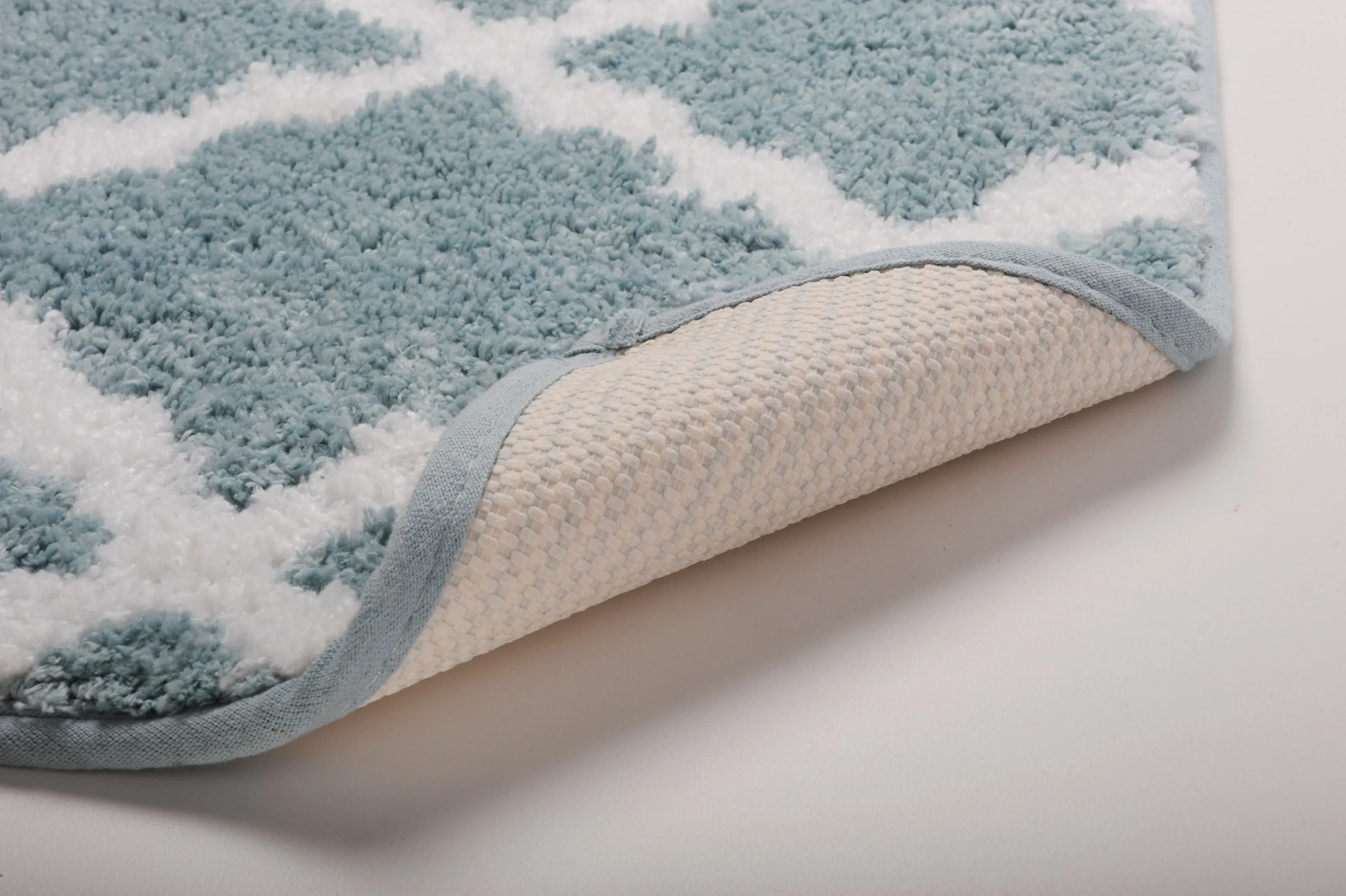 Bibb Home 1-2 Pack Trellis Micro Shag Bath Rugs