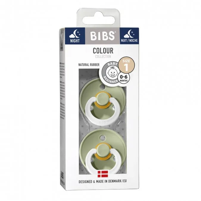 BIBS - Dummies 2 Pack - Colour Night Glow -  Size 1 - (0  months)