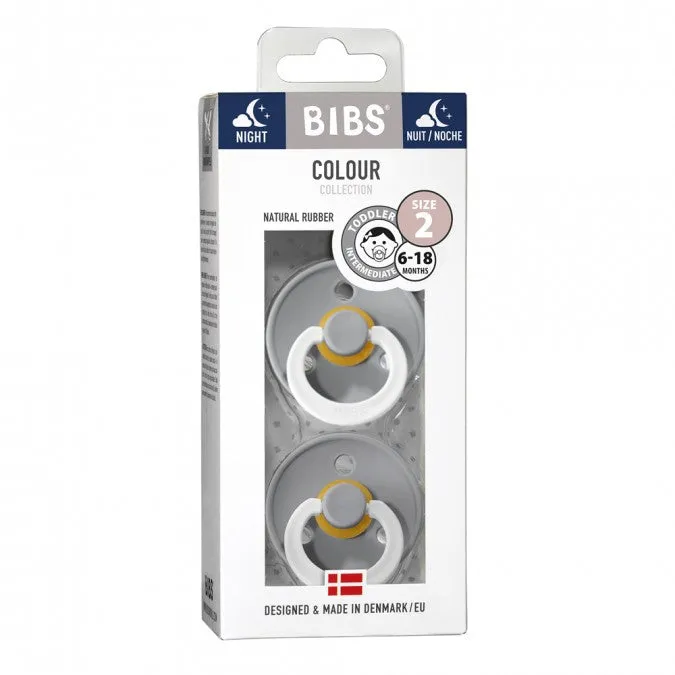BIBS - Dummies 2 Pack - Colour Night Glow - Size 2 - (6  months)