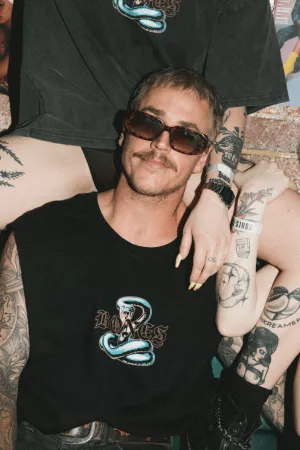 BILLY BONES SNAKEY BONES TANK - VINTAGE BLACK