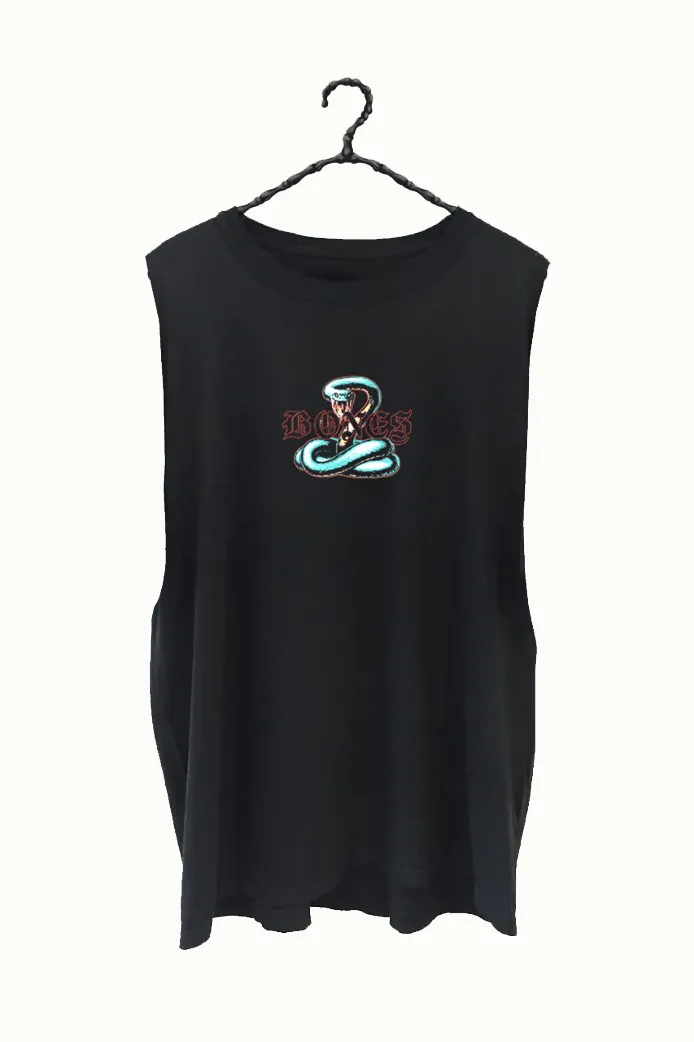 BILLY BONES SNAKEY BONES TANK - VINTAGE BLACK