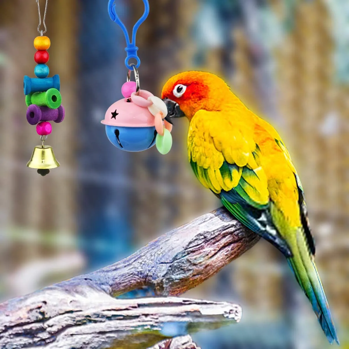 Bird Toys 8 Pack Parrot Toys for Small Parakeets Cockatiels