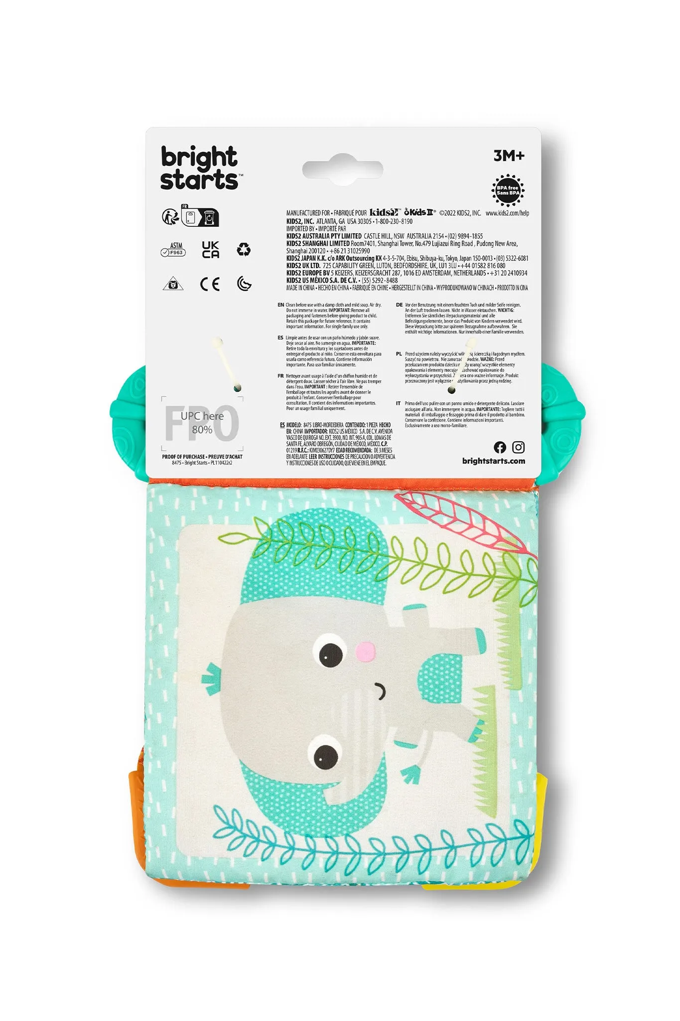 Bright Starts Teethe & Read Soft Book Toy