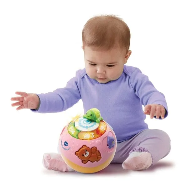 Copy of VTECH  Crawl & Learn Bright Lights Ball (Pink): Ball rolls on its own! This sweet baby toy has a built-in motor that moves the ball - 80-184953