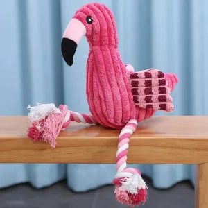 Cute and Durable Plush Squeaky Dog Toys in Animal Shapes