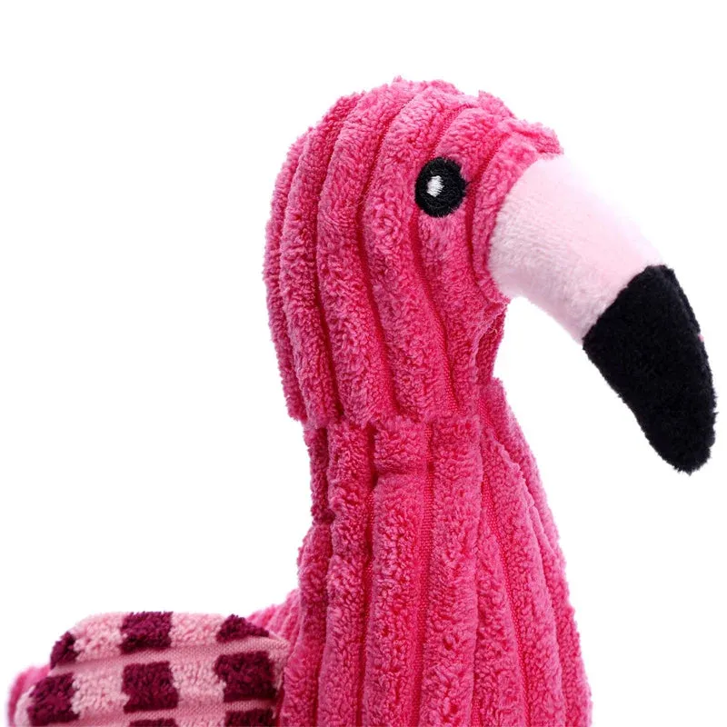 Cute and Durable Plush Squeaky Dog Toys in Animal Shapes
