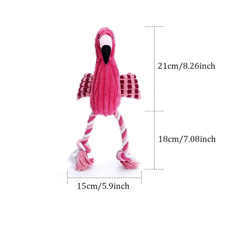 Cute and Durable Plush Squeaky Dog Toys in Animal Shapes