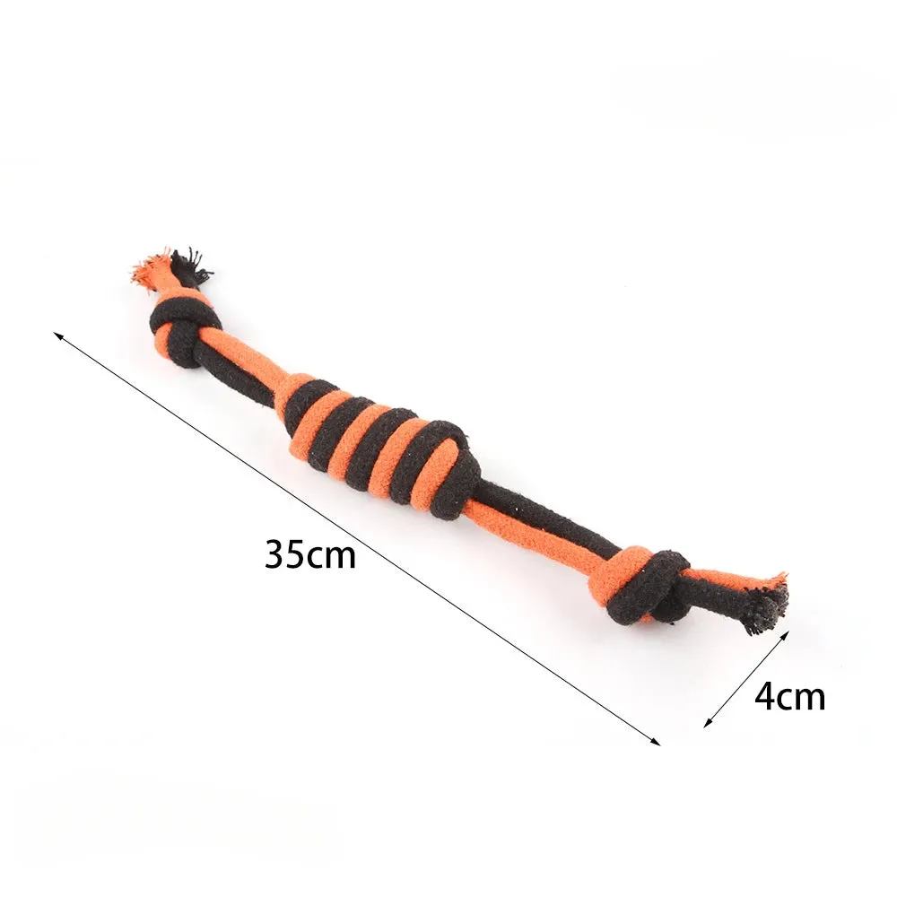 Dog Chew Toys - Durable Knot Rope Ball and Dumb bell