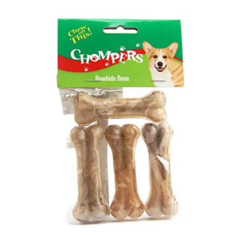 Durable Cowhide Chew Bones for Medium & Large Dogs