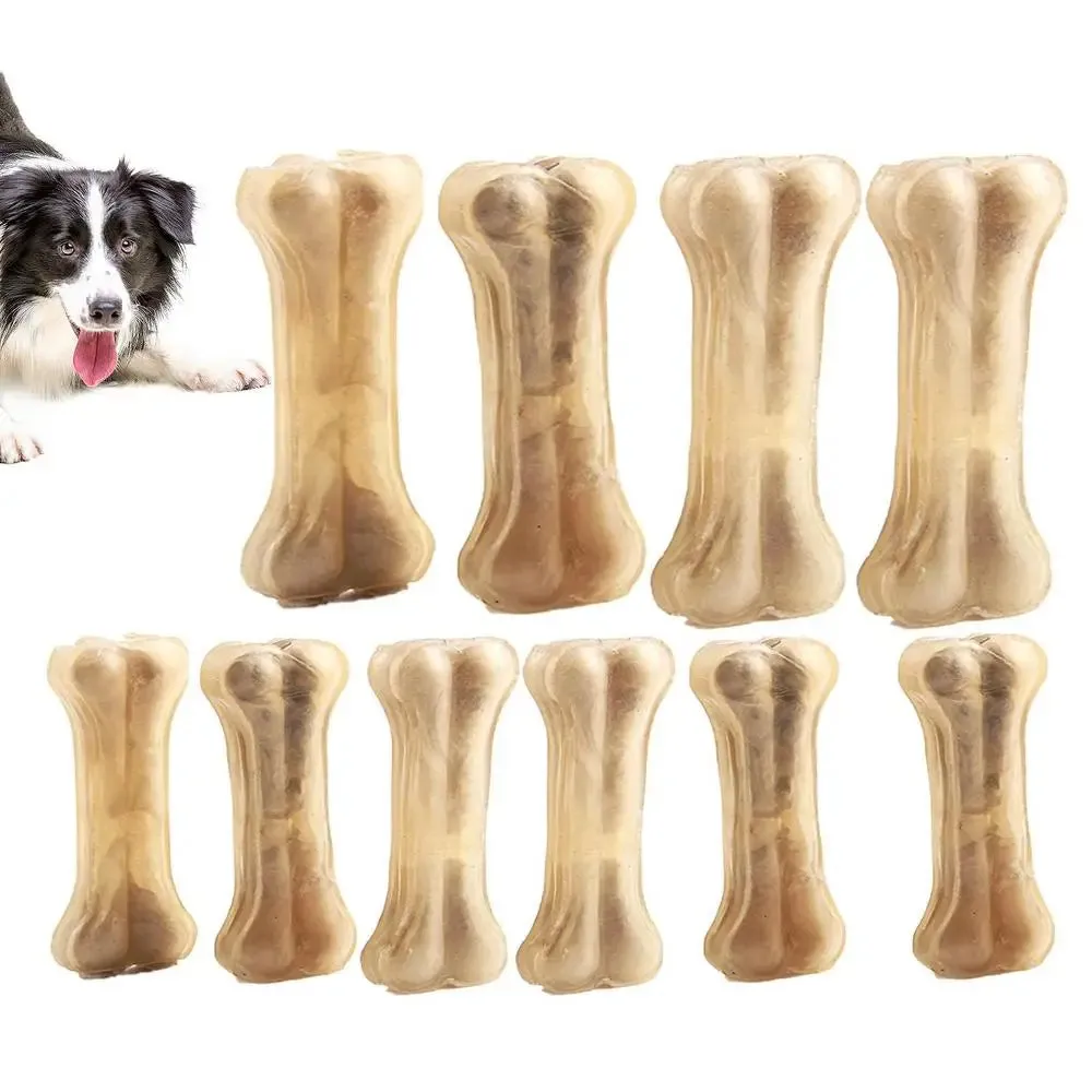 Durable Cowhide Chew Bones for Medium & Large Dogs