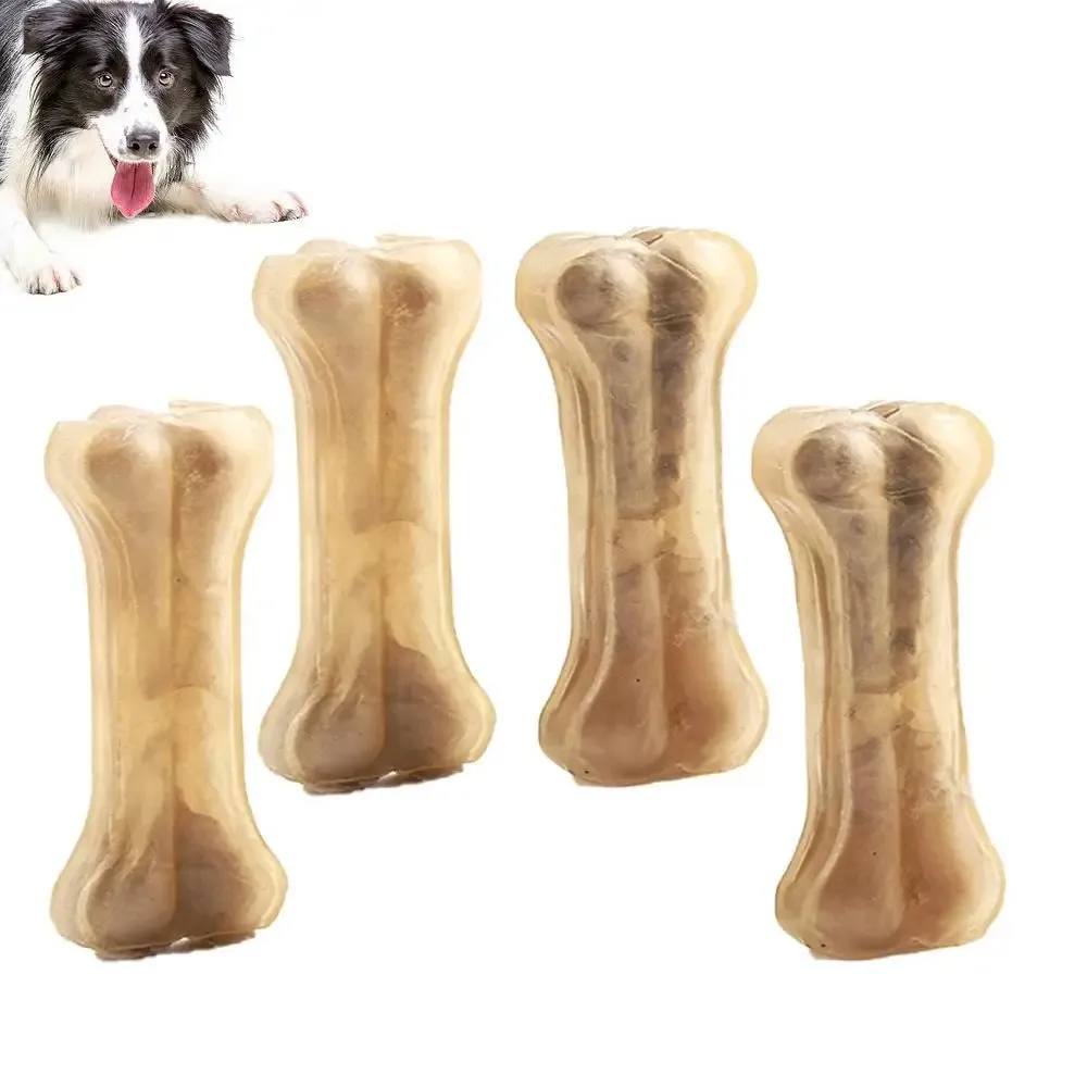 Durable Cowhide Chew Bones for Medium & Large Dogs