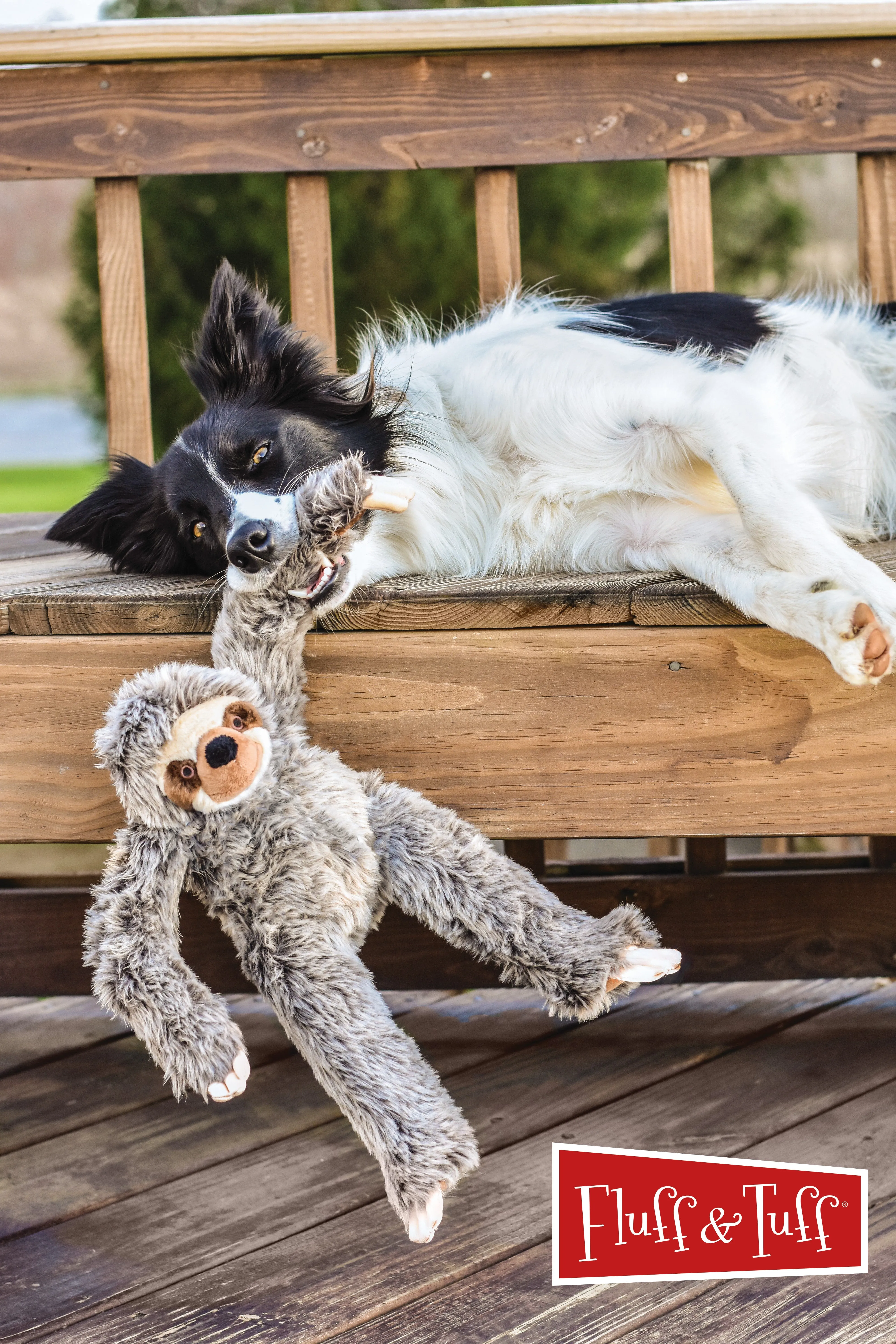 Fluff & Tuff Tico Sloth Plush Dog Toy - Wholesale