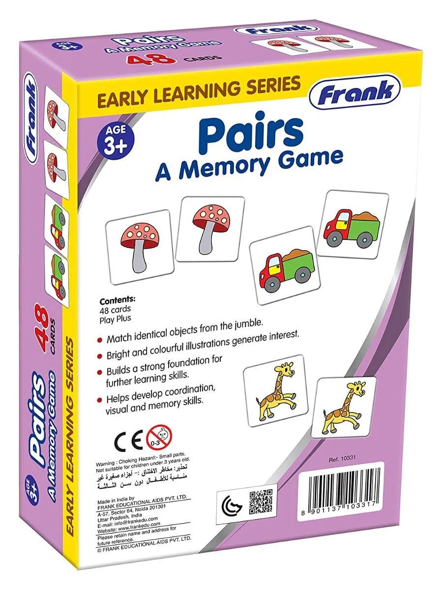 Frank Pairs A Memory Game 48 Cards for Ages 3 & Above