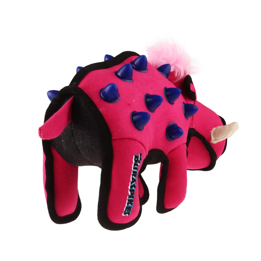 GiGwi Duraspikes Extra Durable Wild Boar Toy for Dogs (Rose)