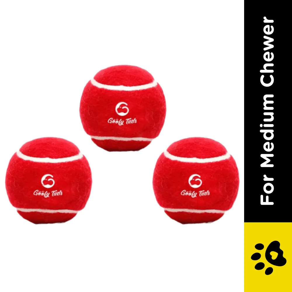 Goofy Tails Sport Tennis Ball Toy for Dogs (Red)