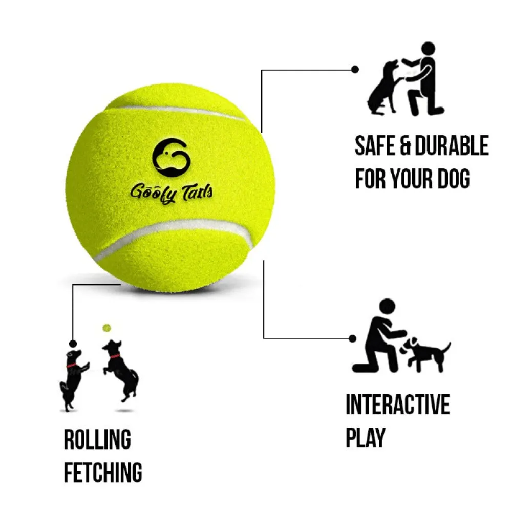 Goofy Tails Sport Tennis Ball Toy for Dogs (Red)