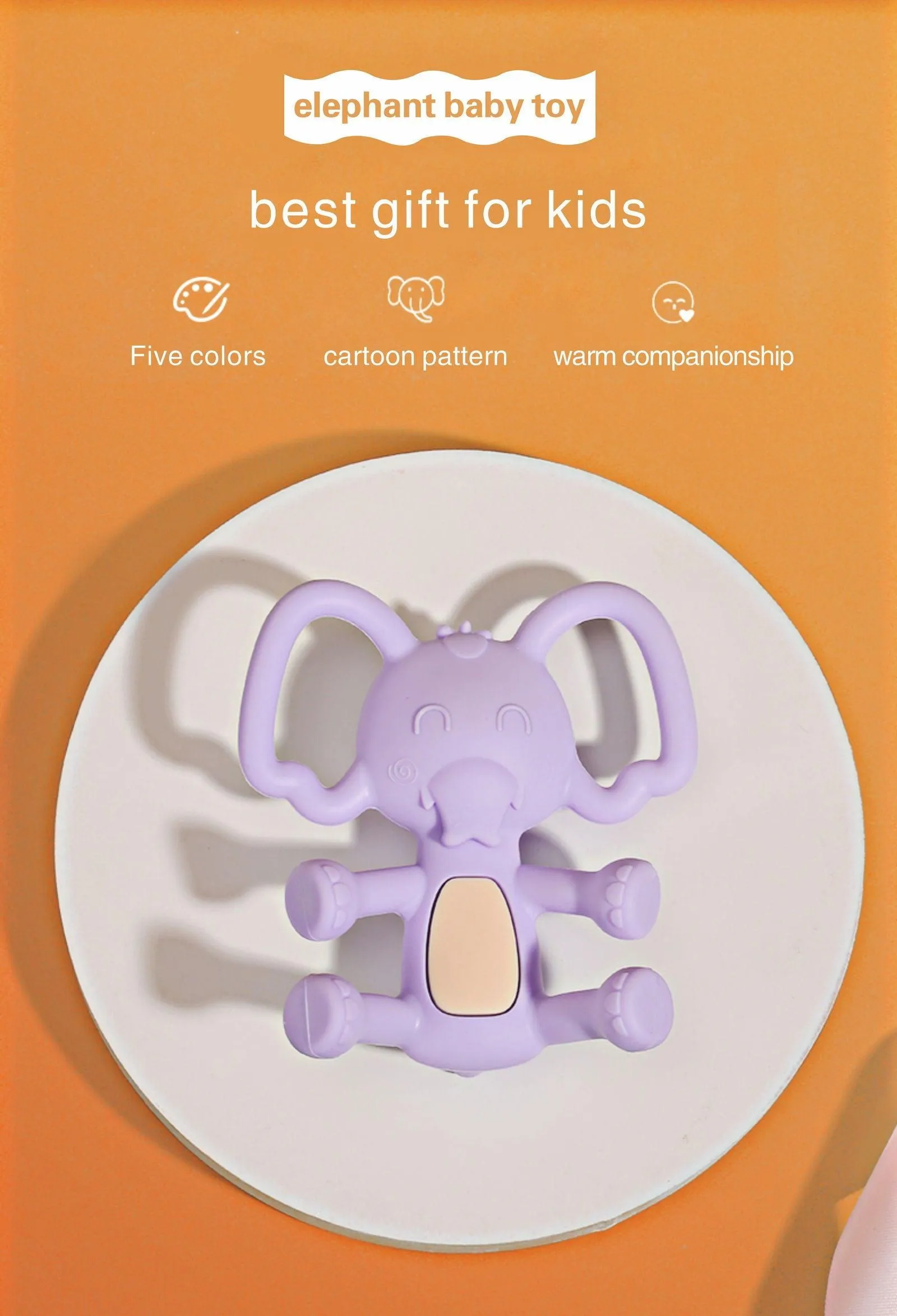 High Quality Elephant Shape Teether for Babies to Soothe their Gums