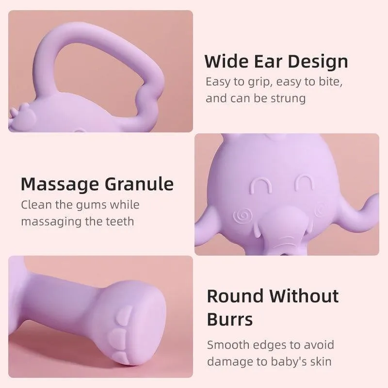 High Quality Elephant Shape Teether for Babies to Soothe their Gums