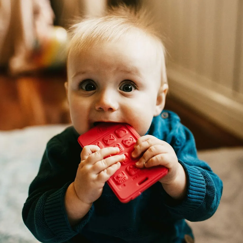 Jellystone Designs Smart Phone Baby Teether - Watermelon Pink