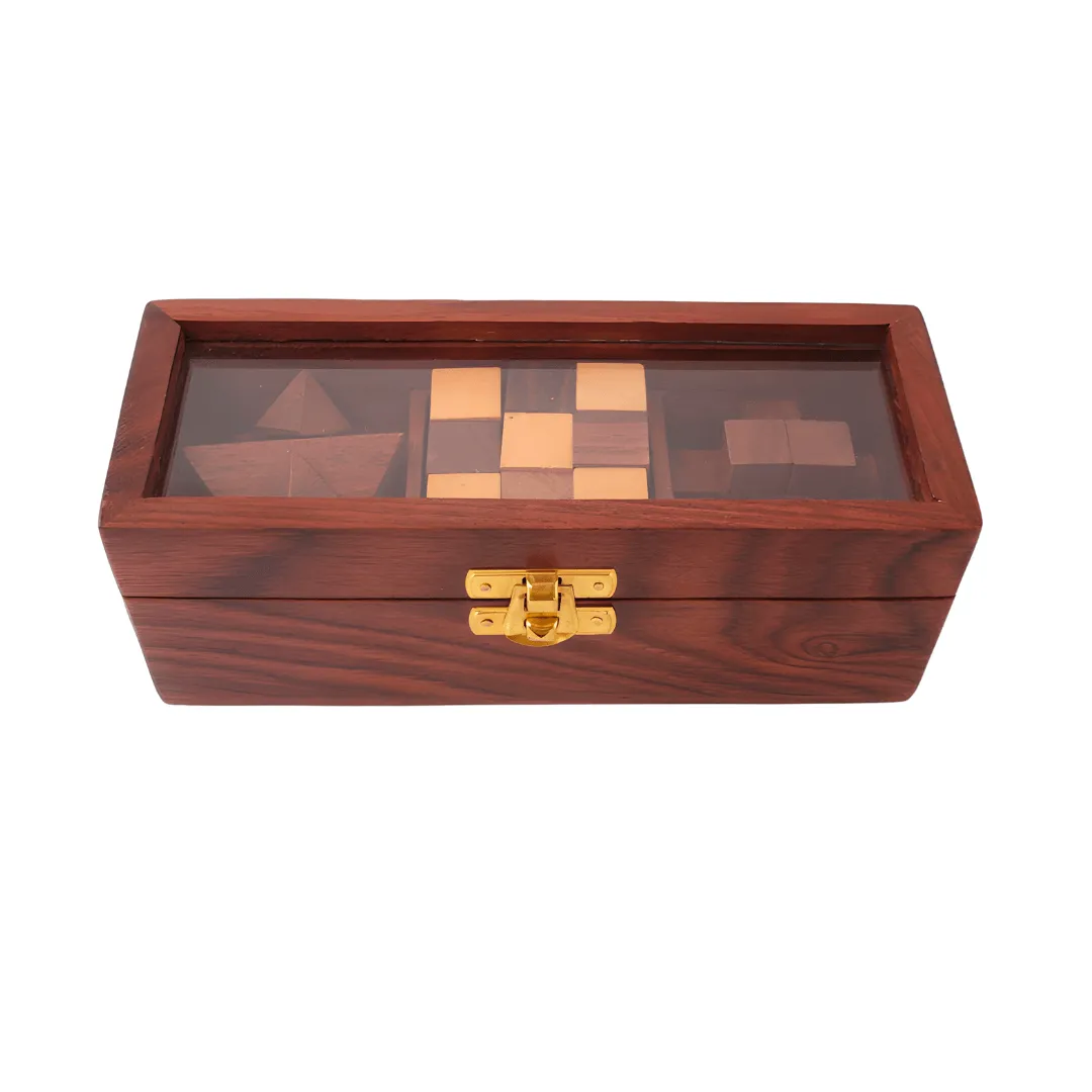 Kids Bestie 3 in 1 Handmade Wooden 3D Puzzles Game