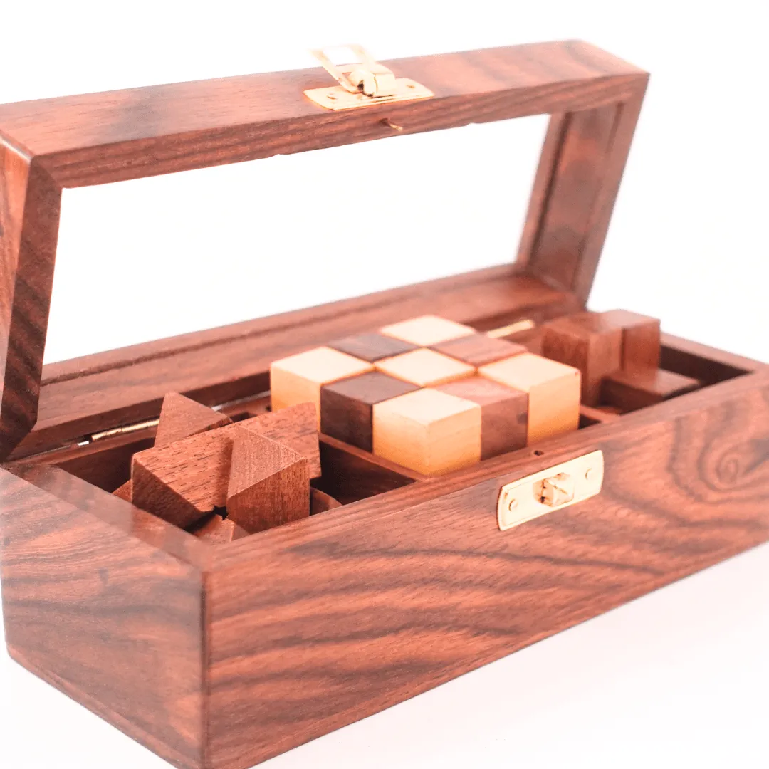 Kids Bestie 3 in 1 Handmade Wooden 3D Puzzles Game