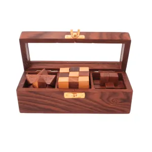 Kids Bestie 3 in 1 Handmade Wooden 3D Puzzles Game