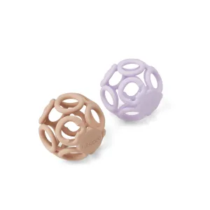 Liewood Jasmin Teether Ball - 2 Pack - Light Lavender Rose Mix