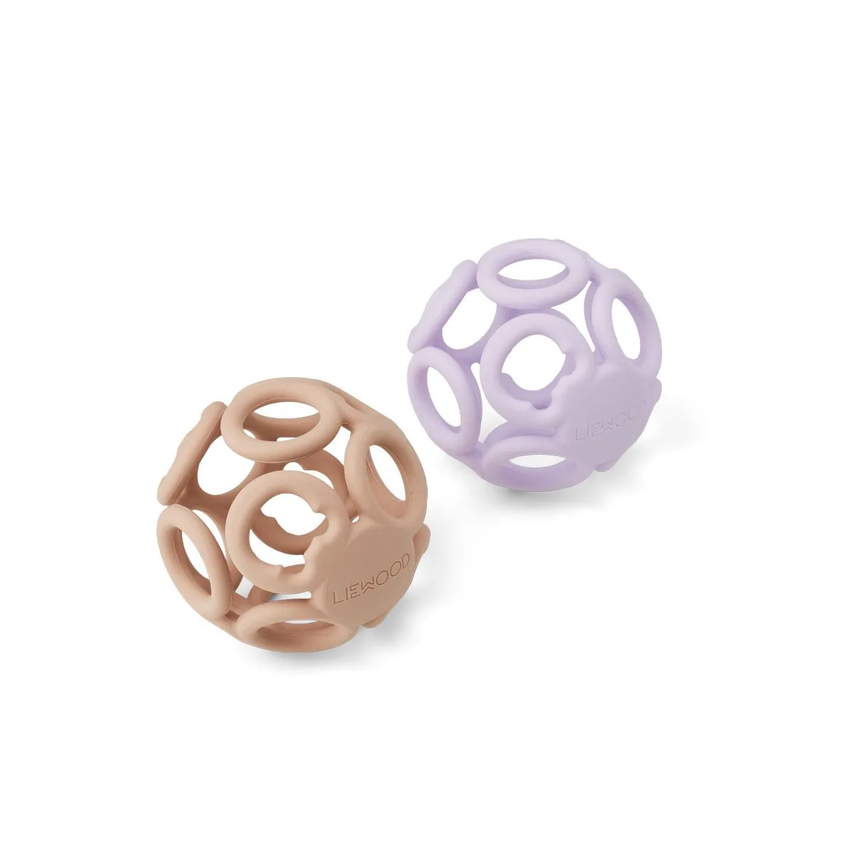 Liewood Jasmin Teether Ball - 2 Pack - Light Lavender Rose Mix