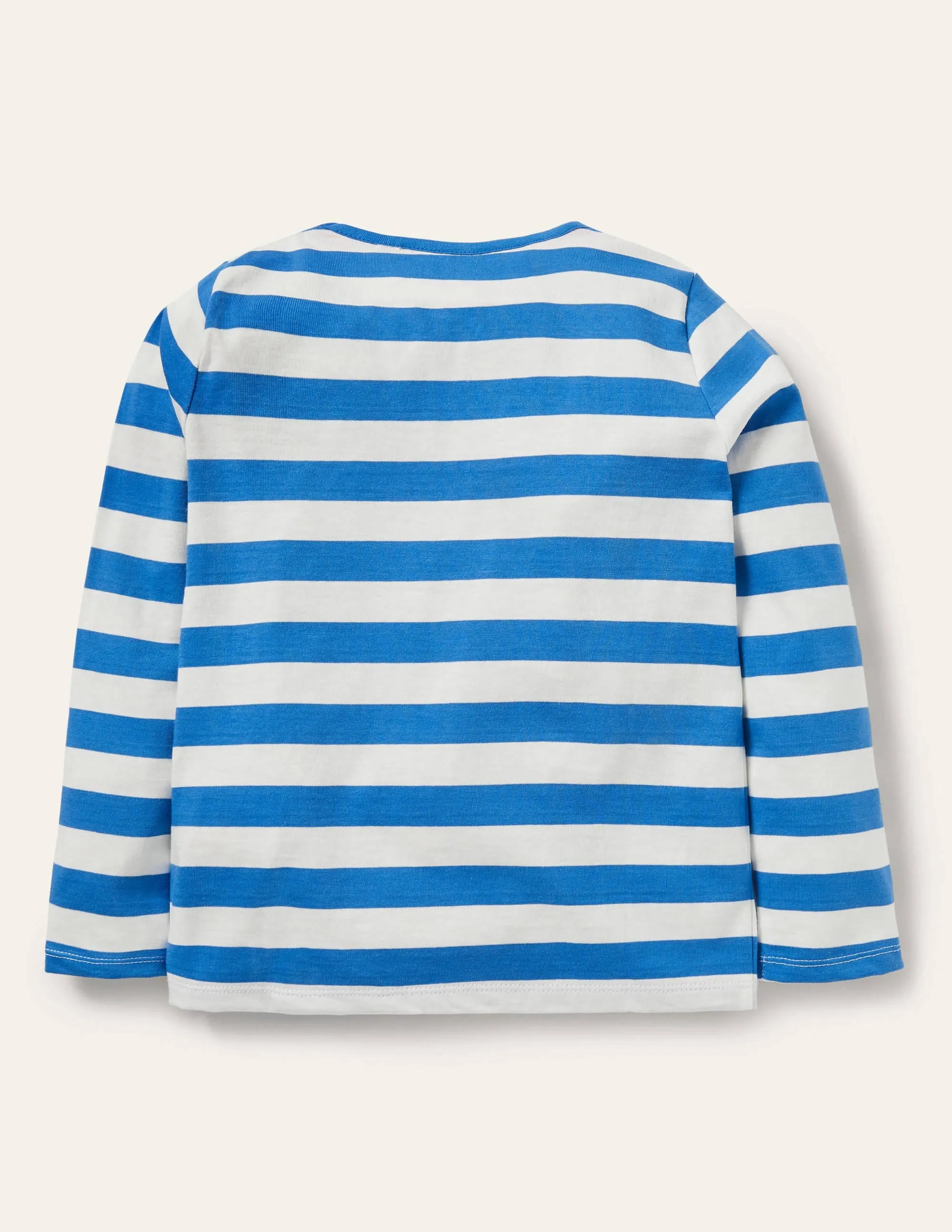 Lift-the-flap T-shirt-Ivory/ Moroccan Blue Sprout