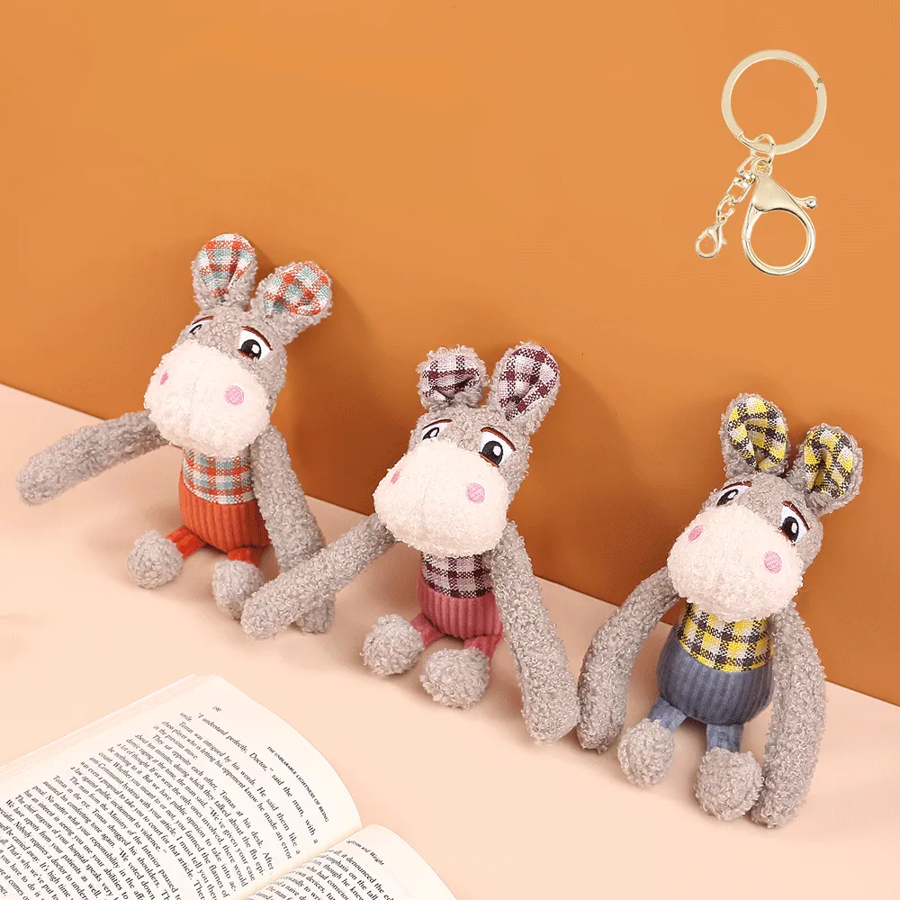 Little Burro In Plush Keychain