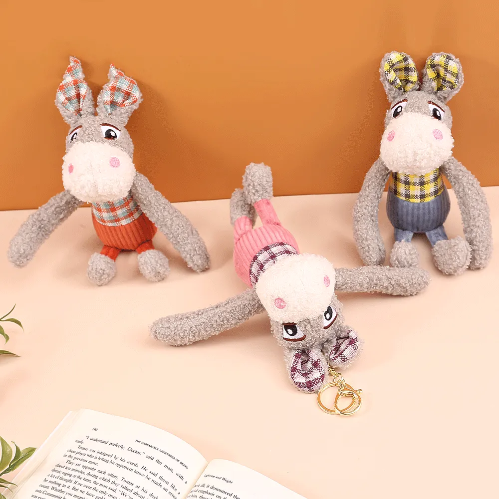 Little Burro In Plush Keychain