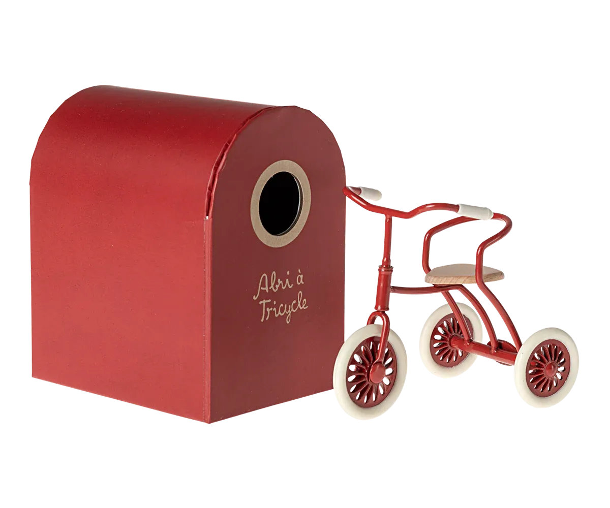 Maileg Abri à Tricycle for Mouse in Red