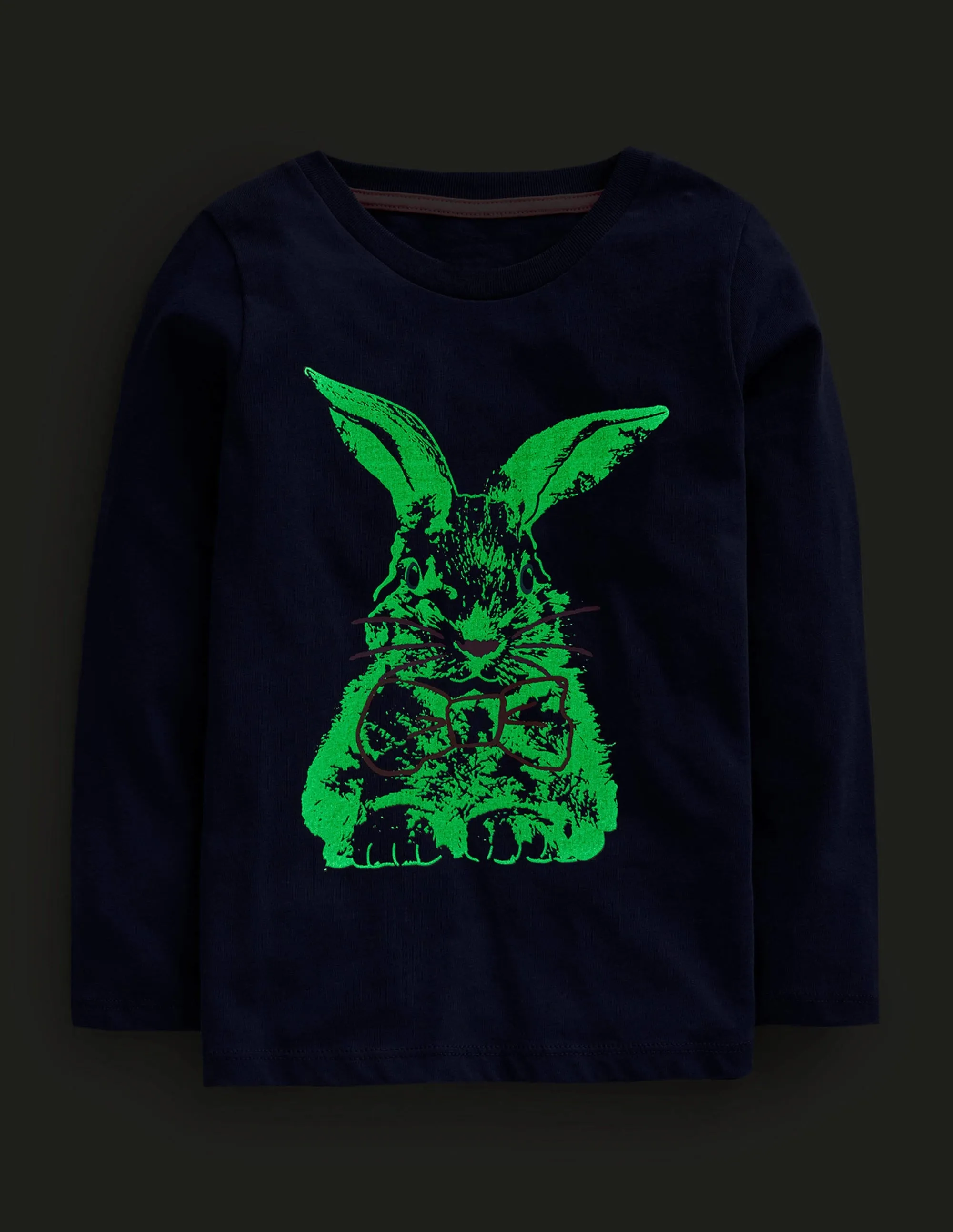 Metallic Logo T-shirt-College Navy Bunny