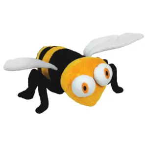 Mighty Microfiber Ball Med Bee, Durable, Squeaky Dog Toy