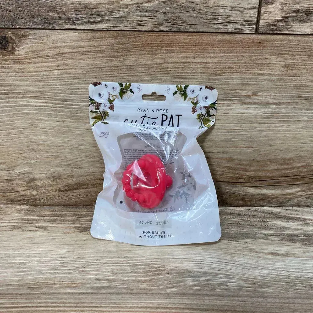 NEW Ryan & Rose Cutie PAT Round Pacifier   Teether Stage 1 Knockout