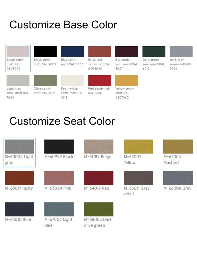 New School Upholstered Chair Fixed Headrest, Base with Castors (Customizable)