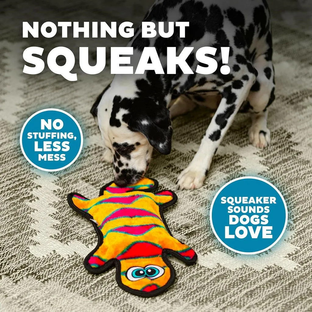 Outward Hound Invincible Gecko 4 Stuffingless Durable Squeaker Dog Toy, Large