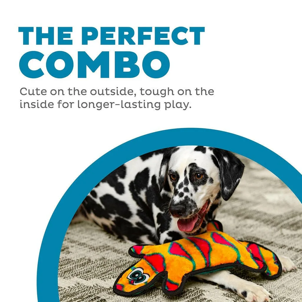 Outward Hound Invincible Gecko 4 Stuffingless Durable Squeaker Dog Toy, Large