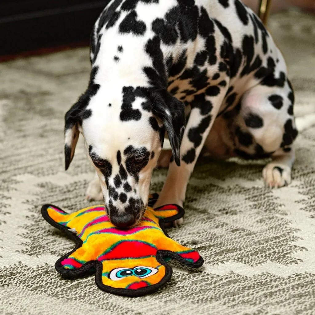 Outward Hound Invincible Gecko 4 Stuffingless Durable Squeaker Dog Toy, Large