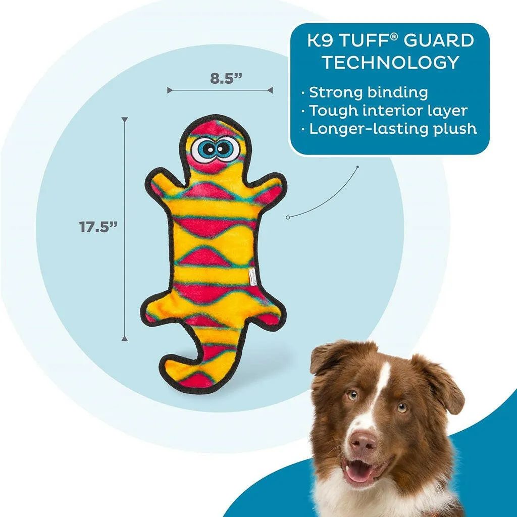 Outward Hound Invincible Gecko 4 Stuffingless Durable Squeaker Dog Toy, Large