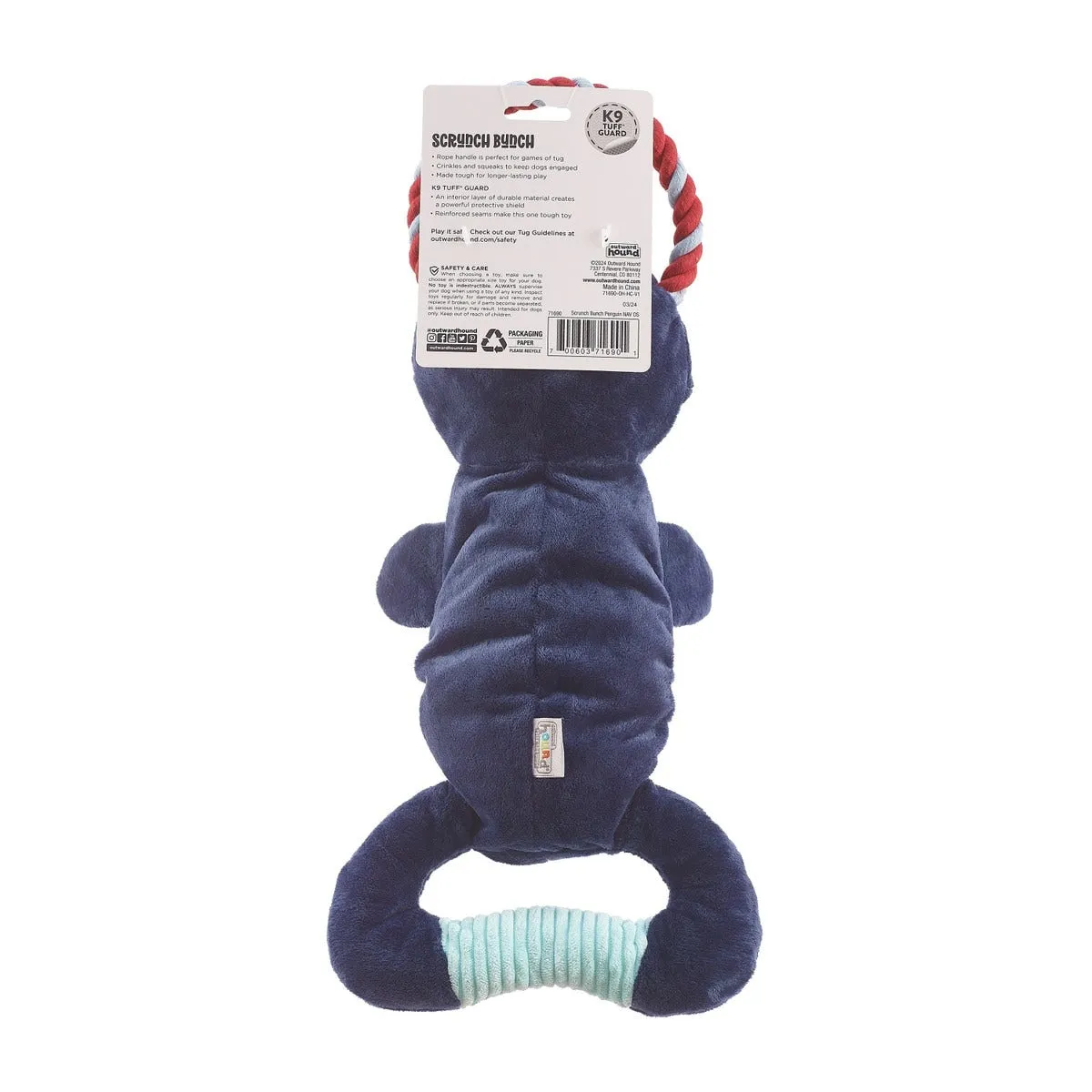 Outward Hound Penguin Scrunch Bunch Rope Dog Toy