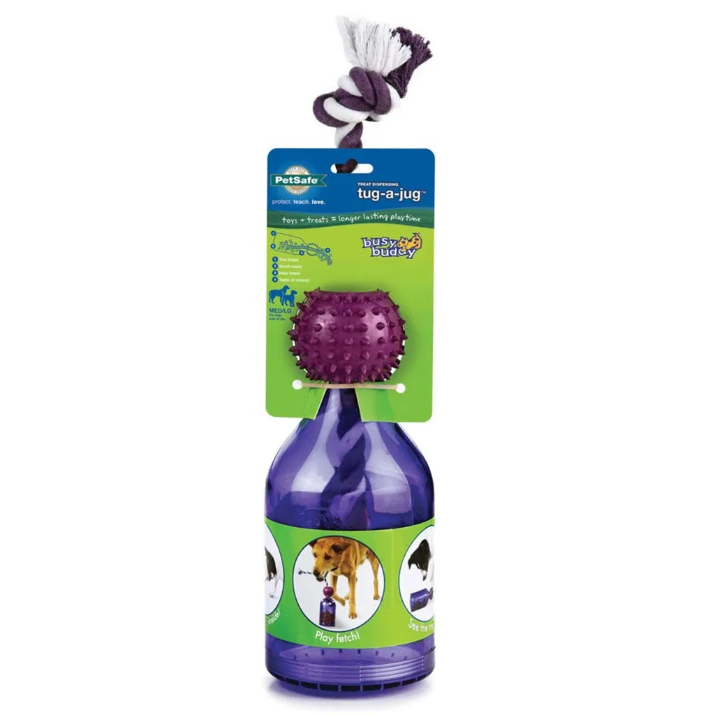 Petsafe Busy Buddy Tug-A-Jug Treat Dispenser Tough Dog Chew Toy