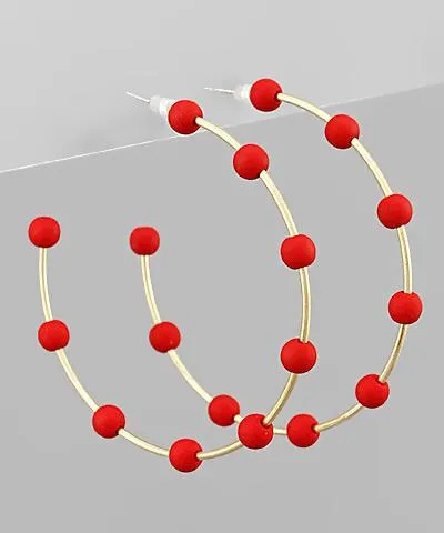 Red Ball Of Fun Earring