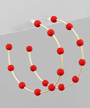 Red Ball Of Fun Earring
