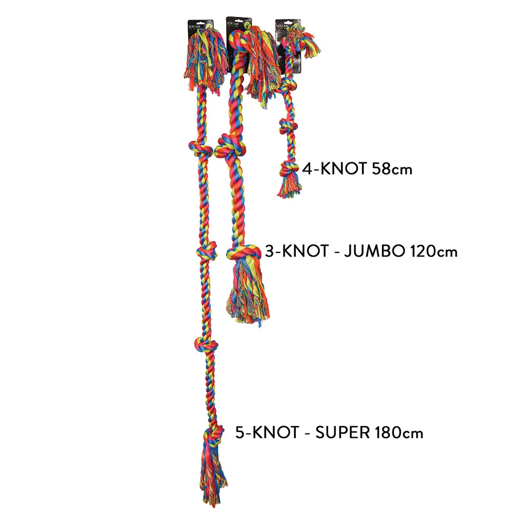 Scream 5-Knot Super Rope Dog Toy