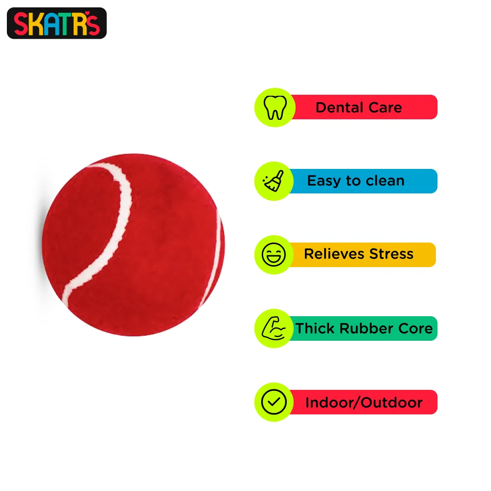 Skatrs Tennis Ball for Dogs and Sandal Shaped Durable Rope Chew Toy for Dogs & Cats Combo
